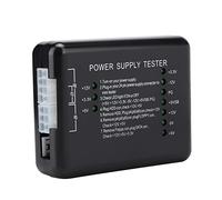 fasient 20/24Pin Power Supply Tester Checker Black PSU/ATX/SATA/HDD Power Detection Tool Computer PC Power Supply Tester with Indicator Light