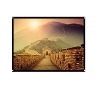 fasient 60in Wrinkle Free Projection Screen, Portable Home Theater Cinema Indoor Outdoor, Front & Rear Projection, Polyester, 122 x 91cm, 4:3 Aspect Ratio, Manual, 60inch (Black)