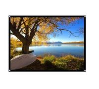 fasient 84in Projection Screen, Synthetic Polyester Fabric, Matte, Front & Rear Projection, Portable, Foldable, Non-crease, Ideal for Home Theater, Outdoor Indoor Use