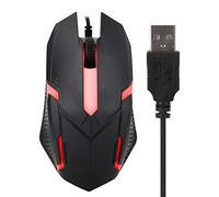 fasient Gaming Mouse Wired, 4 Buttons, Led Backlit & 1600 DPI,Comfortable Grip, USB PC Gaming Mice, for Laptop Computer for windowsXP/Vista/7/8/10 and for macOS (Black)