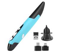 fasient Wireless Pen Mouse,2.4GHZ USB Wireless Optical Pen Mouse 800/1200/1600 DPI Adjustable Handwriting Smart Mice for PC Laptop Notebook Computer (Blue)