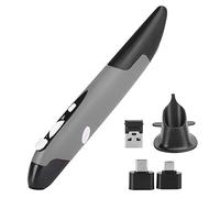 fasient Wireless Pen Mouse,2.4GHZ USB Wireless Optical Pen Mouse 800/1200/1600 DPI Adjustable Handwriting Smart Mice for PC Laptop Notebook Computer (Grey)