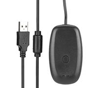 fasient1 For 360 Wireless USB Gaming Controller Receiver Adapter for 360 Desktop PC Laptop Gaming - Black