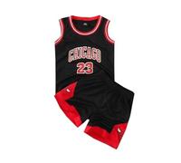 FASIOHDIO Camiset Basketball Kids Set Basketball Boys Basketball Suits Boys Basketball Shorts for Boys and Tank Tops Basketball Equipment Child, Black, 5-6 años/s