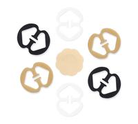 Fasionato Bra Strap Racerback Clips with Nipple Covers, 6 Pack - Non-Slip Bra Strap Holders for Women - Adjustable Racerback Converter, Black Beige & Clear