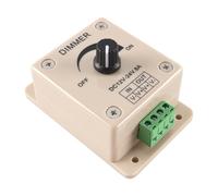Fasizi 2 pcs Manual Knob Dimmer 12-24V Controller PWM Dimmer Single Color Plastic Switch For Adjusting the Brightness of Light Strips