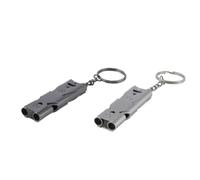Fasizi 2 Pcs Stainless Steel Emergency Whistle Outdoor Survival Signal Whistle Waterproof High Decibel for Rescue and Alert in Emergency Situations