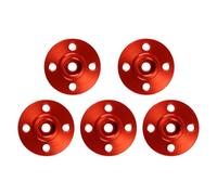 Fasizi 25T Servo Arm 5PCS 25T Round Type Horn Robot Aluminum Alloy CNC Standard Metal Rocker Servo Accessories Disc Steering Arm Red