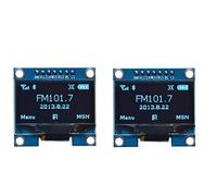 Fasizi 2Pcs 1.3" SPI 128x64 SSH1106 OLED LCD Display LCD Module for Arduino AVR PIC STM32 - Blue font
