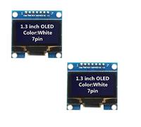 Fasizi 2Pcs 1.3" SPI 128x64 SSH1106 OLED LCD Display LCD Module for Arduino AVR PIC STM32 - White font