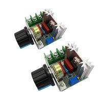 Fasizi 2pcs 25A PWM AC Motor Speed Control Controller 2000W Adjustable Voltage Regulator 50-220V