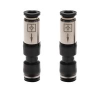 Fasizi 2pcs 6mm Compressed Air Check Valve Connector Air Flow Push To Connect Fittings.