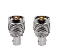 Fasizi 2Pcs BNC to UHF adapter RF connector short BNC female to PL259 male adapter