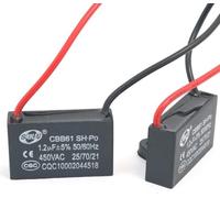 Fasizi 2Pcs CBB61 1.2uF 450V AC 50/60Hz Air Conditioner Fan Motor Running Capacitor
