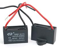 Fasizi 2Pcs CBB61 1.8uF 450V AC 50/60Hz Air Conditioner Fan Motor Running Capacitor
