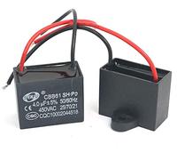 Fasizi 2Pcs CBB61 4uF 450V AC 50/60Hz Air Conditioner Fan Motor Running Capacitor