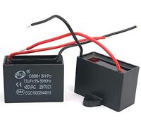 Fasizi 2Pcs CBB61 7uF 450V AC 50/60Hz Air Conditioner Fan Motor Running Capacitor