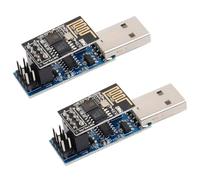 Fasizi 2Pcs Ch340c Esp8266 Programmer Usb To Serial Adapter For Esp-01/01s Wifi Modules Auto-Download Circuit Compatible With Arduino Ide And Flasher Tool