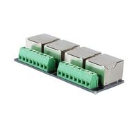 Fasizi 2pcs RJ45 Ethernet Breakout Board Double Socket Adapter - 3.5mm Pitch 8-Pin Screw Con-nection