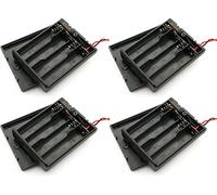 Fasizi 4PCS 4 x AA 6V Battery Holder Case Box Wired ON/OFF Switch and Cover