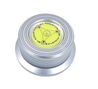 Fasizi 50/60Hz Bubble Level Speed Detection Turntable LP Vinyl Disc Alloy Record Weight Stabilizer Clamp - Silver