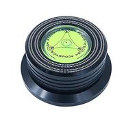 Fasizi 50/60Hz Bubble Level Speed Detection Turntable LP Vinyl Disc Alloy Record Weight Stabilizer Clamp - Black
