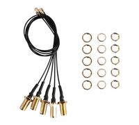 Fasizi 5pcs 20cm/7.8" U.FL Mini PCI to Reverse Polarity SMA Pigtail Antenna WiFi Cable IPEX to SMA Female Pigtail Cable WiFi Adapter FPV Antenna Transmitter - Outer Spiral Inner Hole