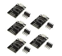 Fasizi 5pcs Pluggable Development Board for ATtiny13A/ATtiny25/ATtiny45/ATtiny85 Programming Editor Micro Usb Power Connector