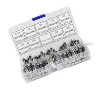 Fasizi 6x30mm Fast-blow Glass Fuses Quick Blow Car Glass Tube Fuses Assorted Kit Amp 0.5A,1A,2A,3A,5A,10A,15A,20A,30A and 10pcs fuse seat - 72pcs