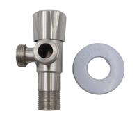 Fasizi 90 Degree Dual Outlet Angle Valve, One Inlet and Two Outlet Water Stop Valve with 2 Outlets 1/2 Inch
