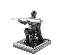 Fasizi Knight Pen Holder Resin Desktop Storage Box Medieval Armor Hero Style Stationery Storage Phone/Tablet Holder Office Decorative Gift (Christmas/Birthday/Father's Day)