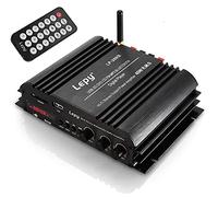Fasizi LP-269S Bluetooth Amplifier 2-Channel HiFi Stereo 45W Multimedia Player with 5A Power Supply for Car Auto Motor Amp -Black