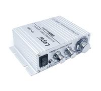Fasizi LP-V3S Digital Player Car Power Hi-Fi Stereo Amplifier Speaker 3.5mm Audio Input MP3 Motorcycle Super BASS AMP 2x 25W RMS (PowerSupply Not included) -Silver