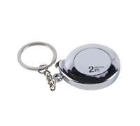 Fasizi Mini Portable Steel Tape Measure 2m Soft Ruler Compact Snail Design Silver Measuring Tool for Home Office Crafts