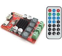 Fasizi TPA3116 2X50W Bluetooth Digital Power Amplifier Board with Remote Control, Support FM Radio/TF Card/USB Recording Play