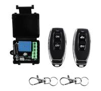 Fasizi Wireless Remote Control Switch,10A 6V-12V Receiver, with 2 Remote Controls, for Garage Doors Pumps Curtains Lamps