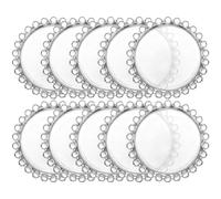 Fasmov 10 Pack Crystal Coasters Drink Coaster for Home Counters, Kitchen, Dining Room, Living Room, Patio, Coffee Table, 3.7 inches