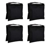 Fasmov 4 Pack Heavy Duty Photographic Sandbag Studio Video Sand Bag for Light Stands, Boom Stand, Tripod(Black)