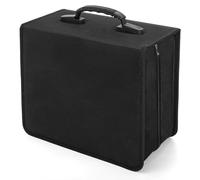 Fasmov Polyester 400 Disc CD/DVD Binder DVD Wallet Case, Black