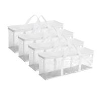 Fasmov Set of 4 White DVD Storage Bags Hold up to 160 DVDs (40 Each Bag)