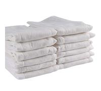 Fasoar Prefold Cloth Diapers - 100% Unbleached Premium Cotton, 3 Ply Baby Washable Diaper Covers for Babies to Toddlers Multi-Use (10-35 lbs) 6/10/12 Count (12)
