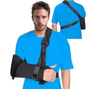 Fasola Arm Sling Reversible with Support Board - Lightweight Shoulder Immobilizer for Broken Collarbone, Rotator Cuff, Elbow, and Wrist Injuries - Comfortable Neck Padding for Extra Stability, M