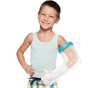 Fasola Child Cast Cover Arm Waterproof for Shower, Plaster Hand Sleeve Dressing Protector for Broken Wrist, Elbow, Fingers Wound, Burns, Reusable Cast Bag Full Arm Keep Wounds & Bandage Dry, 23 inch
