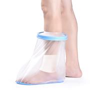 Fasola Foot Cover for Shower, Non-Slip Waterproof Ankle Cast Protector for Toe, Ankle, Reusable Inflatable Cast Bag Keep Foot Dry
