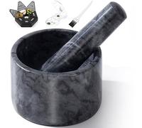 Fasolahome Pill Crusher, Mini Marble Pestle Set, Pill Grinder Fine Powder, Arthritic Hands