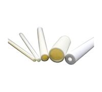 FASOLI Ceramic Tube, ID8mm OD16mm, Length100mm, Single Hole, White, 1pc