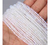 FASOLI Small Natural Faceted Stone Beads Purple Mica 2/3/4mm Quartzs Amethysts Agates Fluorite Crystal Faceted Beads for Jewelry Making (Color : NO.11 Opal, Size : 3mm About 130pcs)