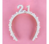 FASOTY 21st Birthday Crown Headband 21st Birthday Decorations for Women 21st Birthday Tiaras 21st Birthday Outfits Dress for Girls Women Birthday Gifts for Her
