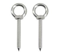 Faspiroty 2Pcs M12x80mm 304 Stainless Steel Self Tapping Eye Hooks Screw Heavy Duty Eyelet Screw in Eye Hooks for Hammock, Swing Chair, Yoga