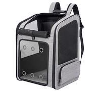 FASRIOU Extra Large Cat Backpack Carrier fit up to 15kg, Foldable Pet Carrier Backpack for Large Cat and Small Dog, Dog Carrier Backpack with Ventilated Design, Grey